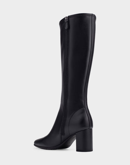 Aerosoles Comfortable Women's Tall Shaft Boot in Black Faux Leather