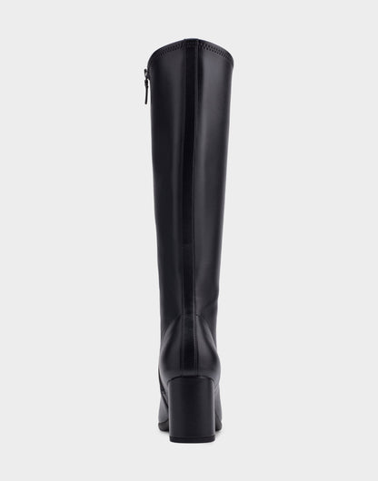 Aerosoles Comfortable Women's Tall Shaft Boot in Black Faux Leather