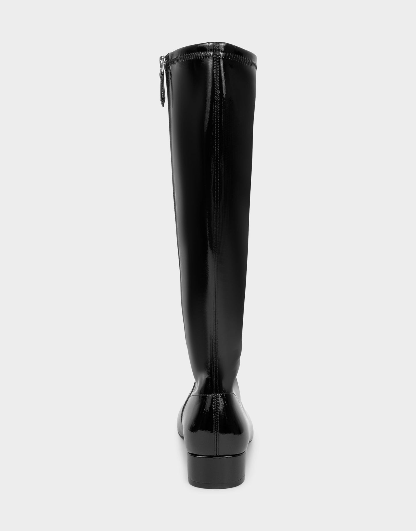 Aerosoles Comfortable Women's Low Block Heel Boot In Black Patent Faux Leather