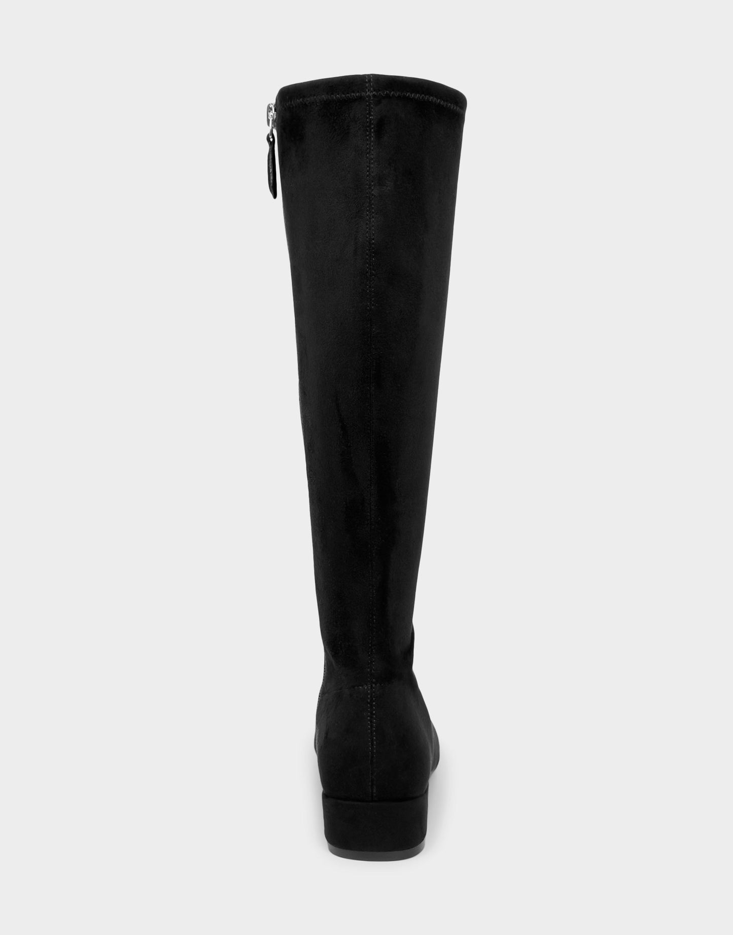 Aerosoles Comfortable Women's Low Block Heel Boot In Black Faux Suede