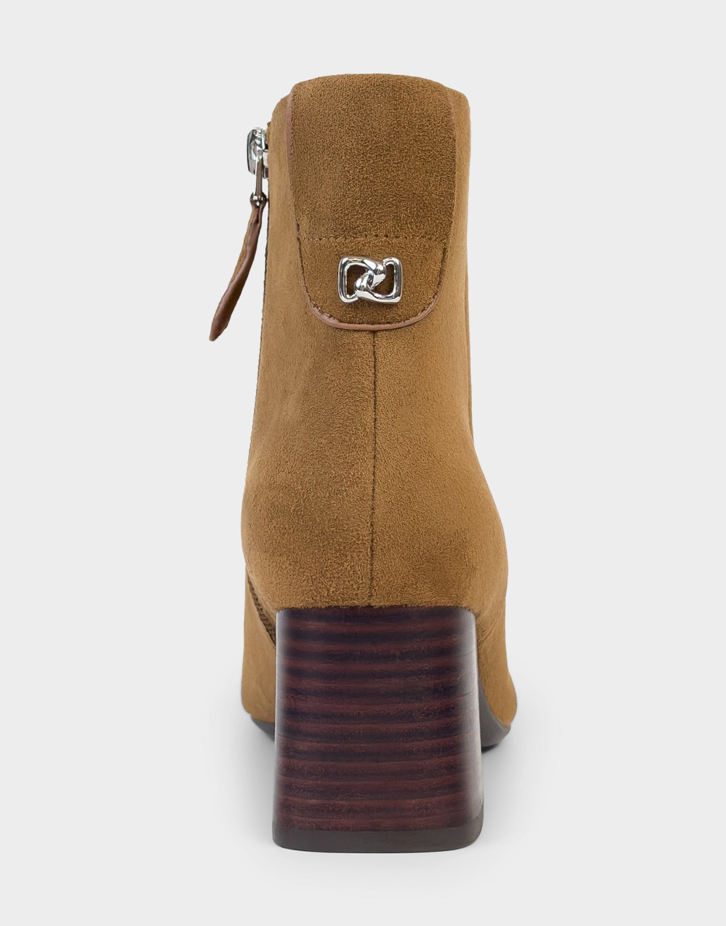 Aerosoles Comfortable Women's Mid Block Heel Bootie In Brown Faux Suede