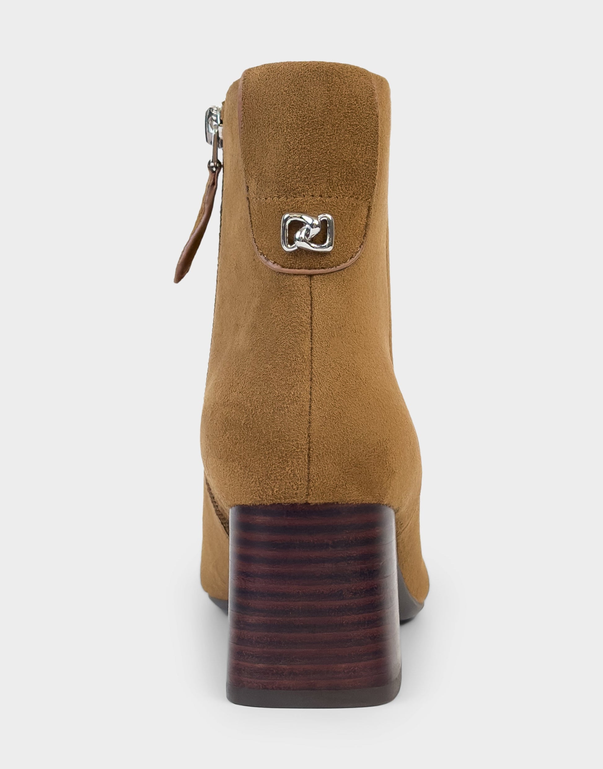 Aerosoles Comfortable Women's Mid Block Heel Bootie In Brown Faux Suede