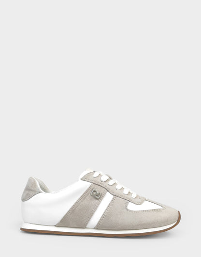 Aerosoles Comfortable Women's Lace Up Sneaker In White Faux Suede