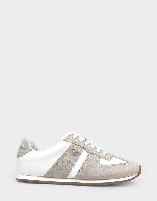 Aerosoles Comfortable Women's Lace Up Sneaker In White Faux Suede