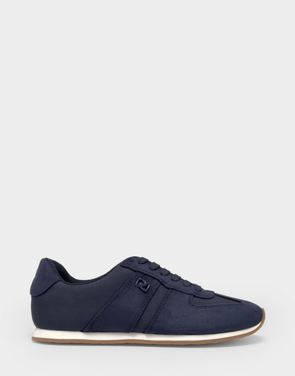 Aerosoles Comfortable Women's Lace Up Sneaker In Navy Faux Suede