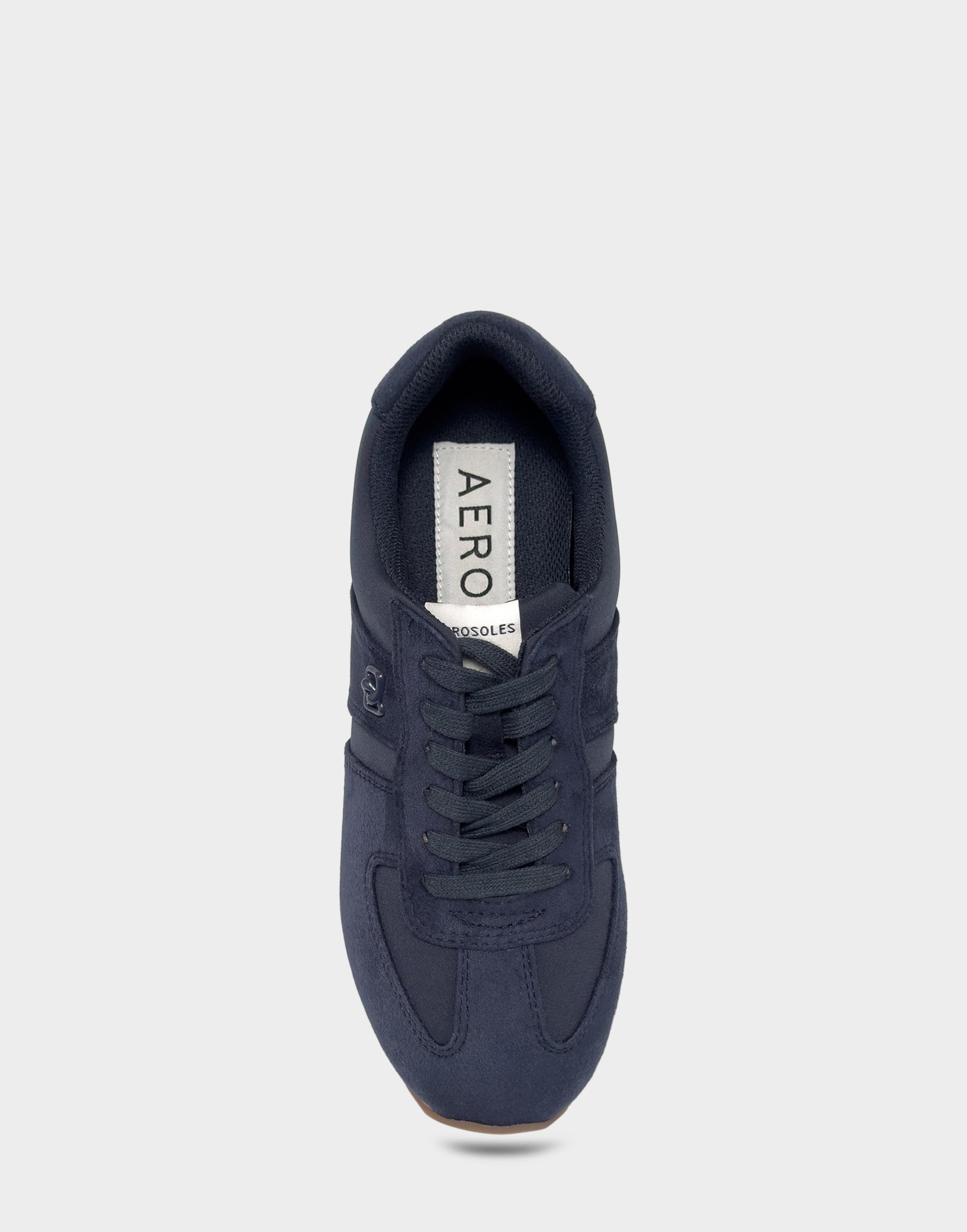 Aerosoles Comfortable Women's Lace Up Sneaker In Navy Faux Suede