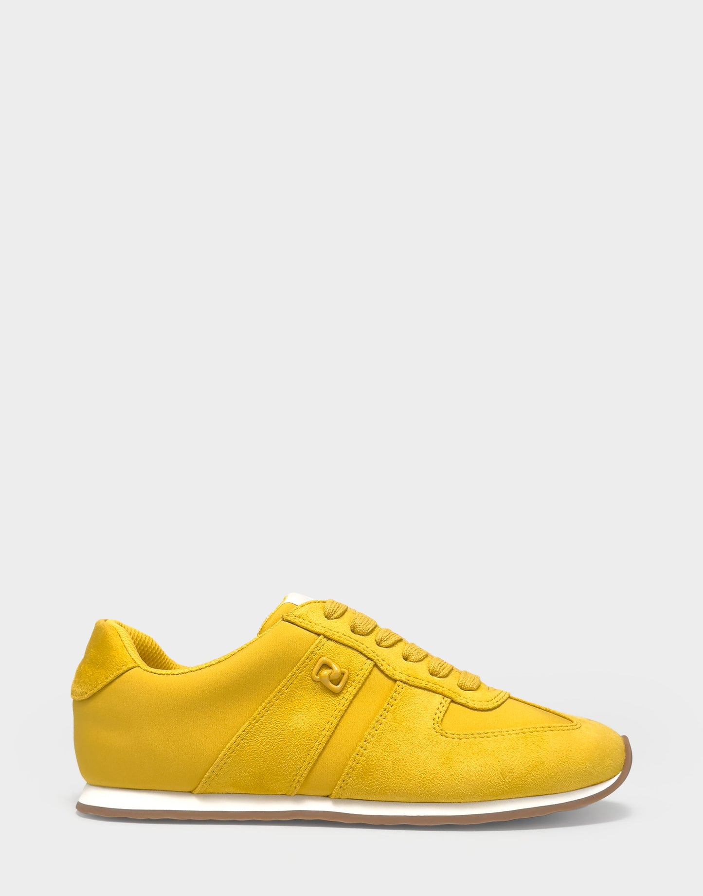 Aerosoles Comfortable Women's Lace Up Sneaker In Yellow Faux Suede