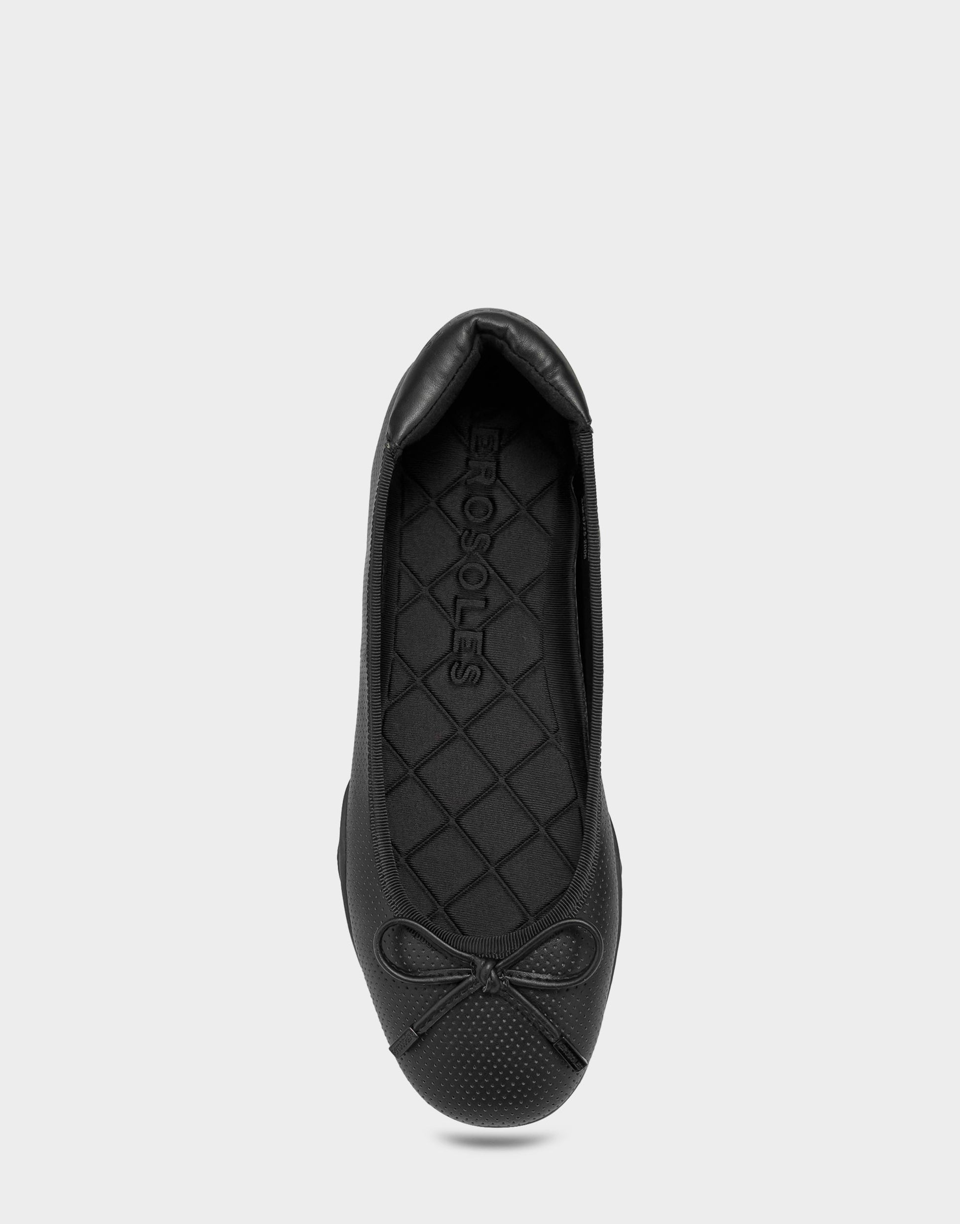 Aerosoles Comfortable Women's Sneakerina Flat In Black Faux Leather