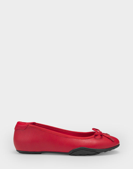 Aerosoles Comfortable Women's Sneakerina Flat In Red Faux Leather