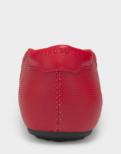Aerosoles Comfortable Women's Sneakerina Flat In Red Faux Leather