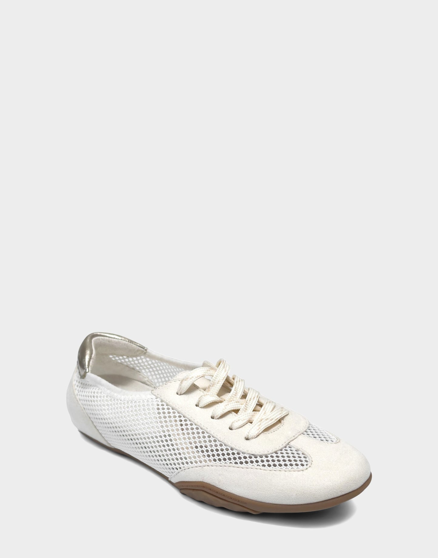 Aerosoles Comfortable Women's Sneaker in Cream Mesh/faux Suede