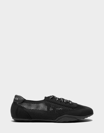 Aerosoles Comfortable Women's Sneaker in Black Mesh/faux Suede