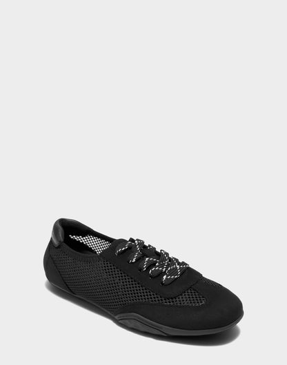 Aerosoles Comfortable Women's Sneaker in Black Mesh/faux Suede