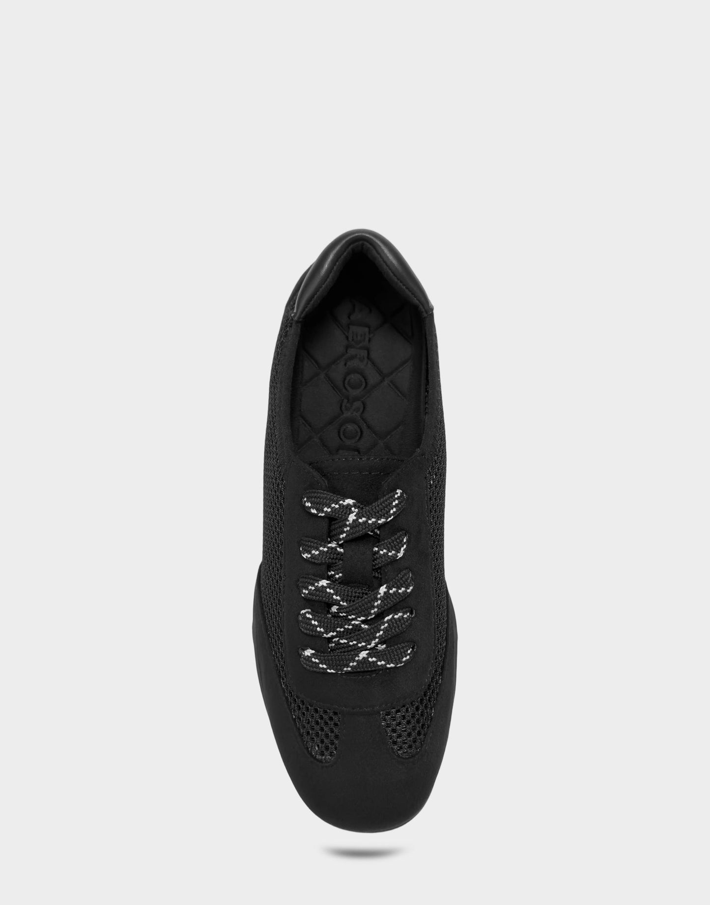 Aerosoles Comfortable Women's Sneaker in Black Mesh/faux Suede