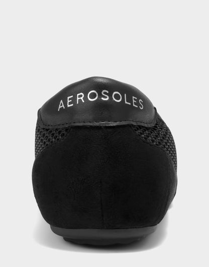 Aerosoles Comfortable Women's Sneaker in Black Mesh/faux Suede