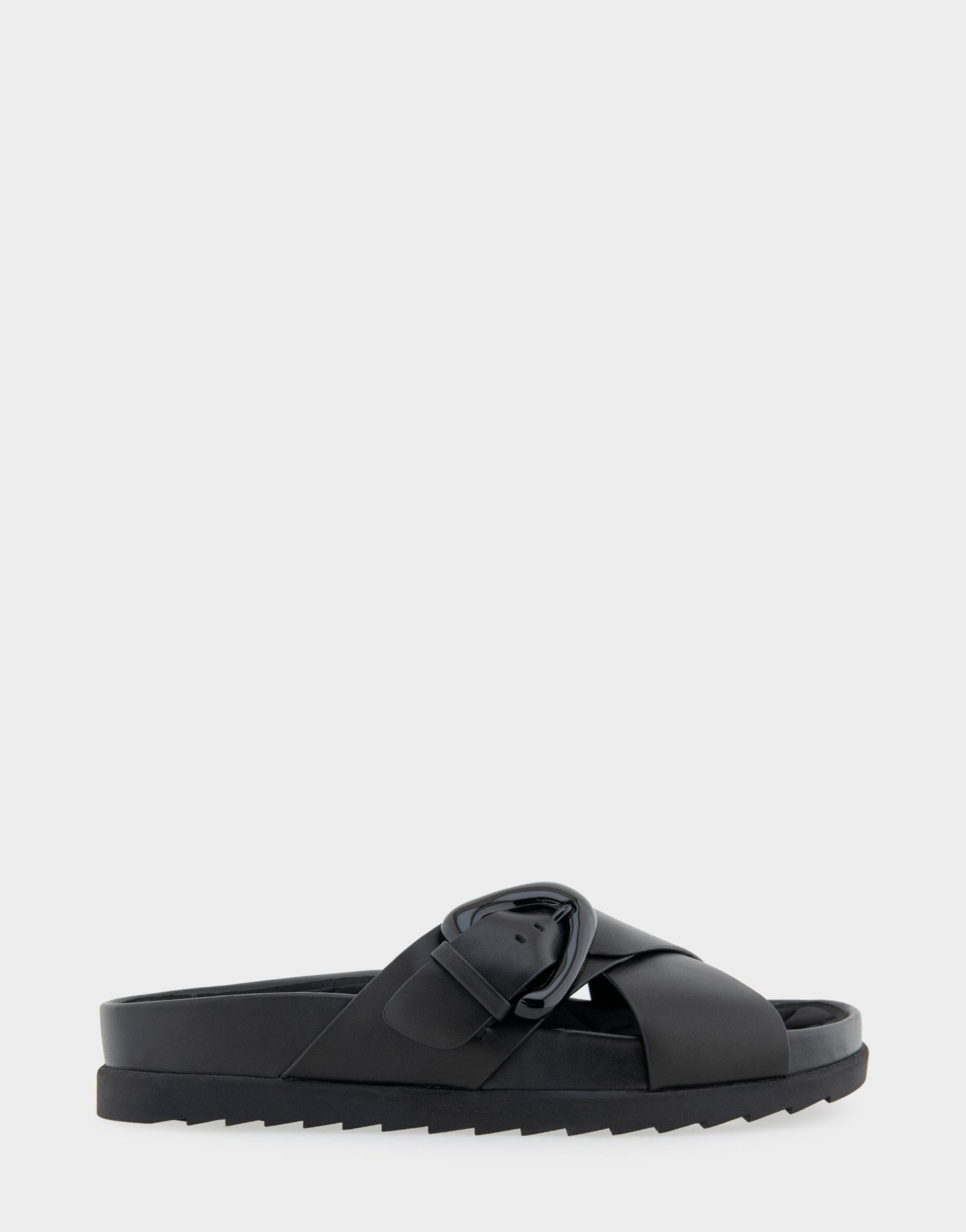 Aerosoles Comfortable Women's Footbed Sandals in Black Leather