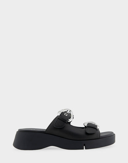 Aerosoles Comfortable Women's Walking Sandal in Black Leather
