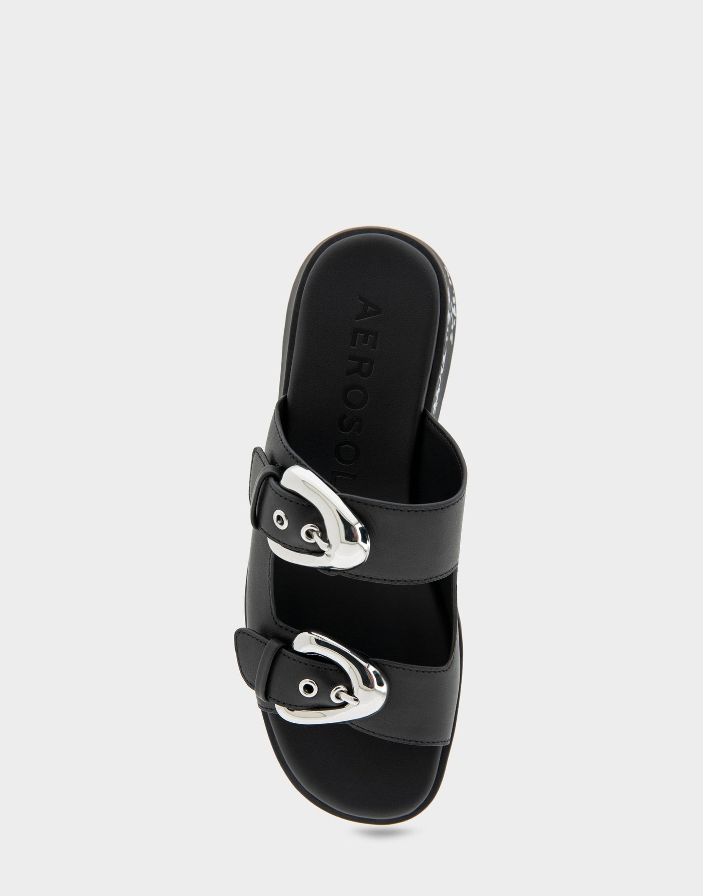 Aerosoles Comfortable Women's Walking Sandal in Black Leather