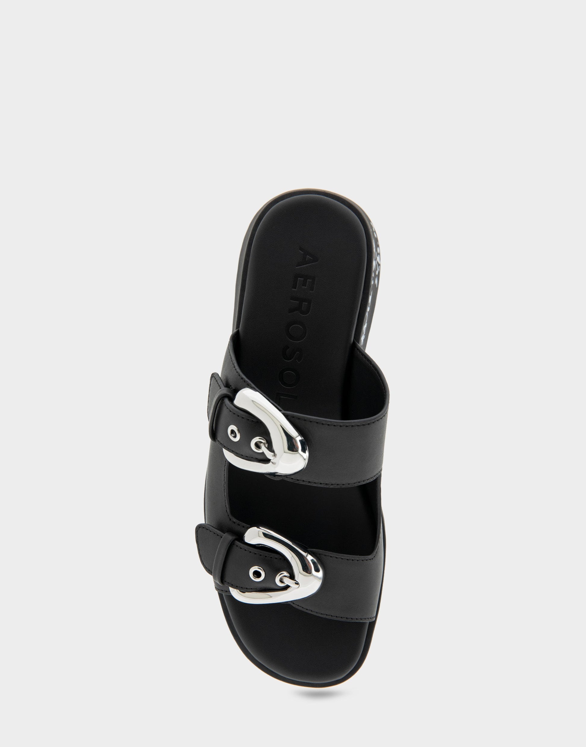 Aerosoles Comfortable Women's Walking Sandal in Black Leather