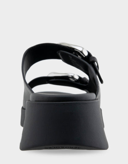 Aerosoles Comfortable Women's Walking Sandal in Black Leather