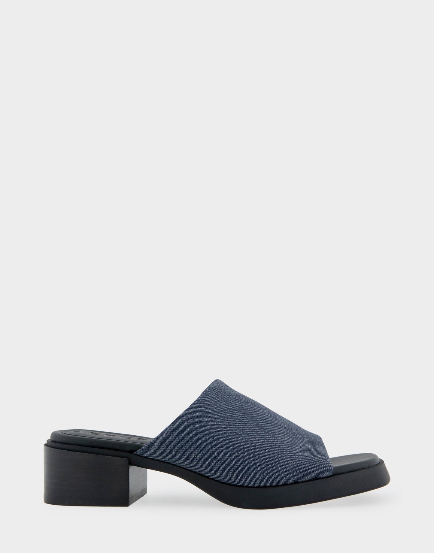 Aerosoles Comfortable Women's Dress Sandals in Dark Blue Stretch Fabric Gabardine